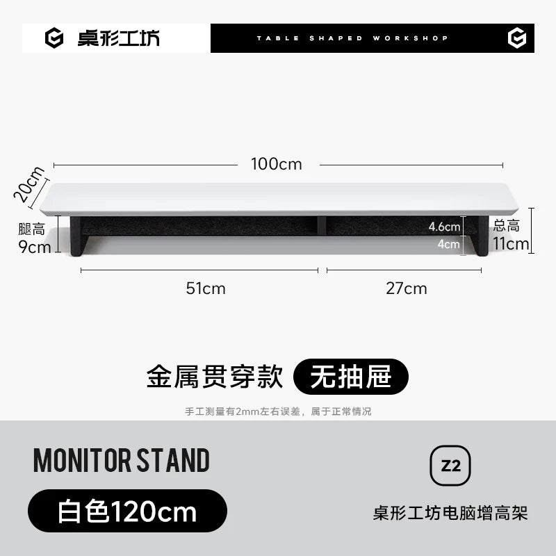 Walnut Wood Computer Riser with Drawers Desktop Storage Rack Double-Layer Monitor Stand Modern Office Space Saving Organizer